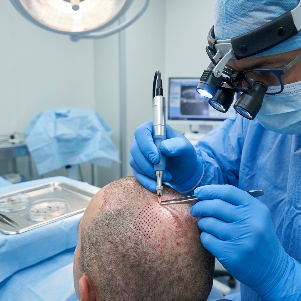 تقنية الاقتطاف FUE في عمليات زراعة الشعر